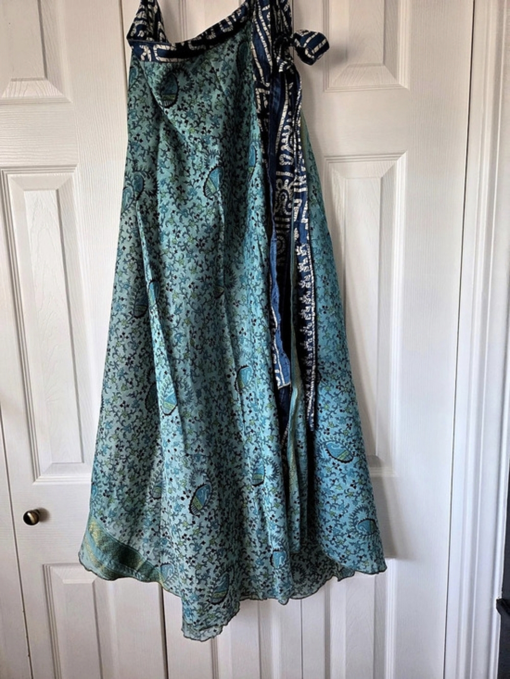 Paisley Maxi Dress in Blue & Green
